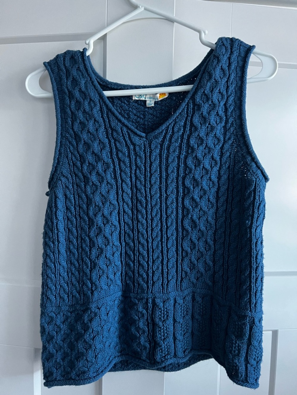 C&C California Blue Knit  V neck Sweater